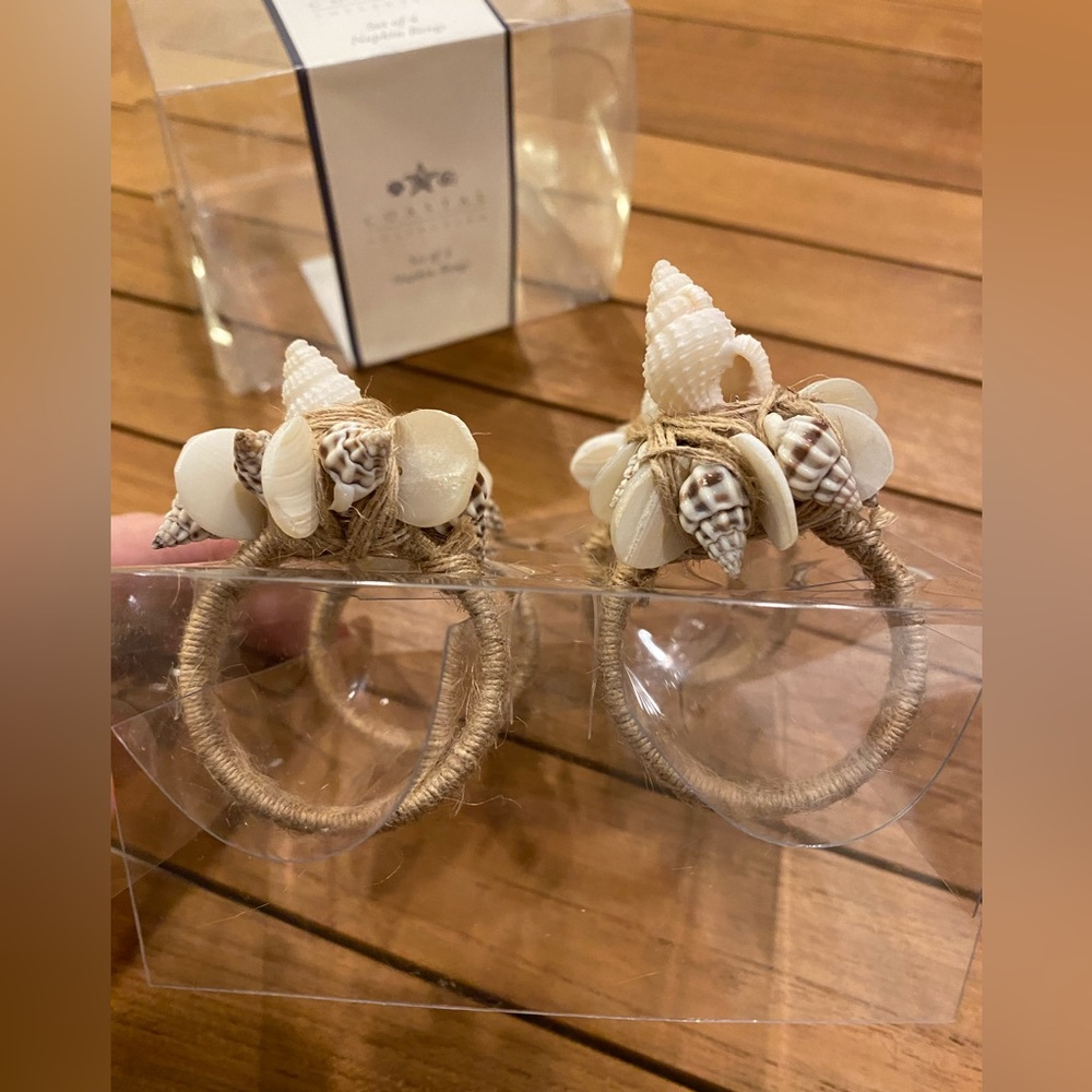NEW Coastal Collection Seashell Napkin Rings - Picture 7 of 9
